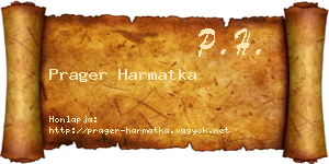 Prager Harmatka névjegykártya